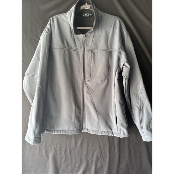 Champion Fleece Jacket Charcoal Gray Men’s L Zip Up Collared - Picture 1 of 11